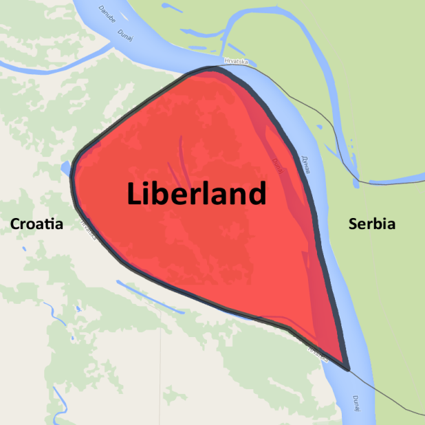foreløbig kart over Liberland